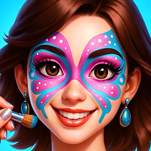 Face Paint Party Girls Salon
